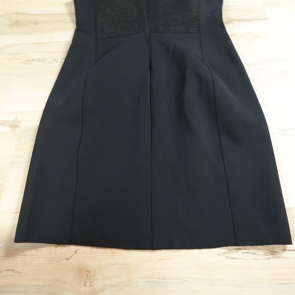 REED KRAKOFF Women 8 Dress Sheath Lamb Leather Silk Mesh Top Sleeveless Blacke - Picture 11 of 11